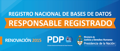 Registro Nacional de Bases de datos, Responsable Registrado, Renovación 2015