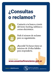 Información sobre consultas o reclamos