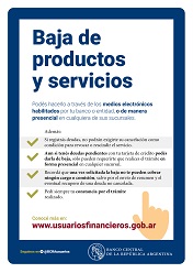 Información sobre baja de productos y servicios