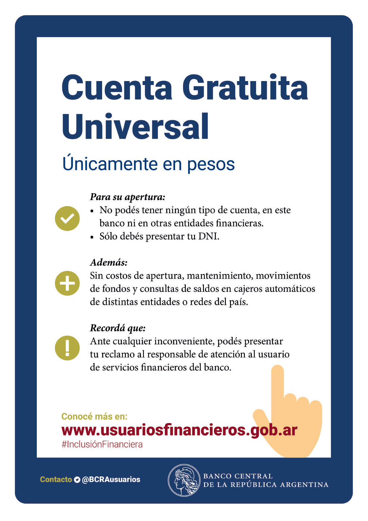 Información sobre la Cuenta Gratuita Universal